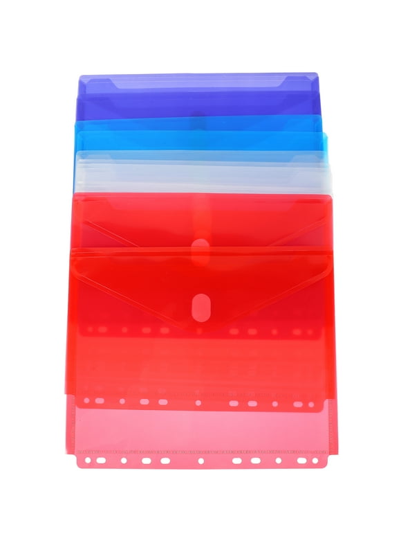 File Holder Document Folders with Snap Button Plastic Bags Clear Poly Envelopes Pp Office 10 Pcs