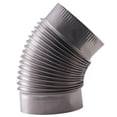thumbnail image 2 of Codo de 45 degree, tubo de humos resistente al calor, conector de tubo de chimenea portátil de acero inoxidable para accesorios de estufa de carpa de 125 cm, 2 of 8