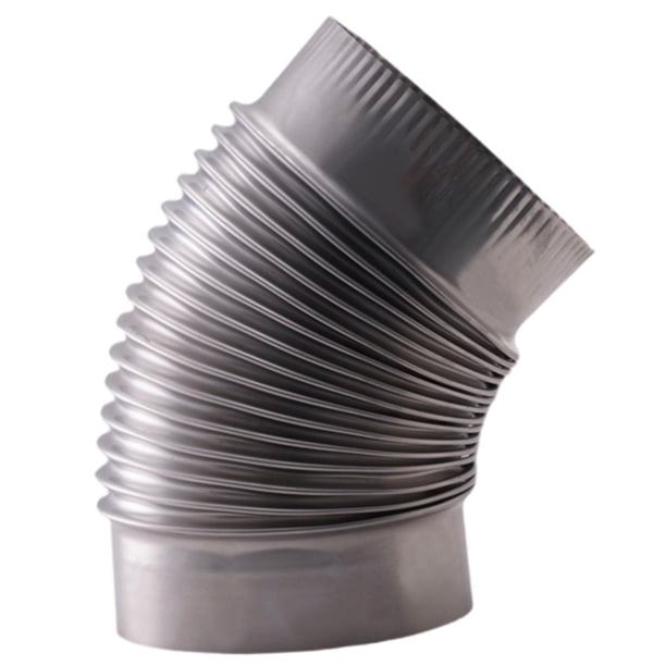 Conector de tubo de chimenea portátil, codo de 45 degree, tubo de humo resistente al calor, fabricado en 125 cm