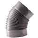 thumbnail image 1 of Conector de tubo de chimenea portátil, codo de 45 degree, tubo de humo resistente al calor, fabricado en 125 cm, 1 of 9