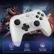 8BitDo Ultimate 2 Bluetooth Controller for Switch, Switch 2, PC&Windows,Switch Pro Controller with TMR Joysticks,Tactile/Hall Triggers,Programmable L4/R4 Bumpers,2 Back Paddle Buttons,RGB Ring