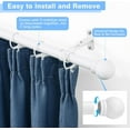 thumbnail image 2 of NeoMart Curtain Rods for Windows 16 to 76 Inches, Curtain Rod Max Adjustable Length of 88 IN, 6/8" Diameter Drapery Rods Round Finials, White, Pack of 1, 2 of 9