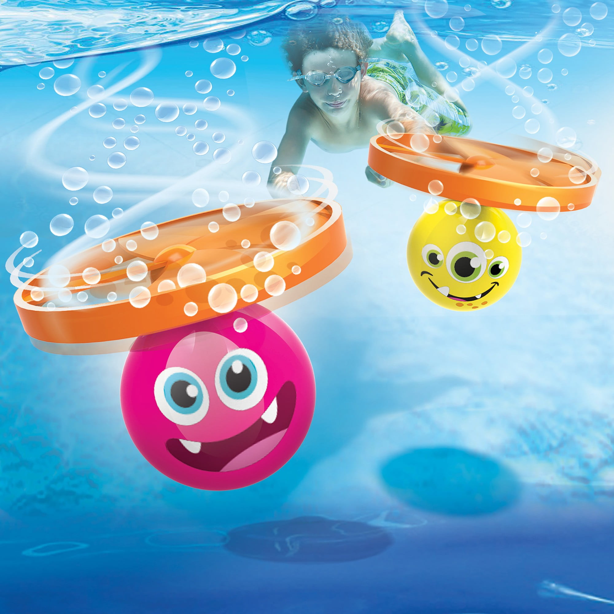 Banzai 6 Piece Whirl 'N Twirl Water/Pool Toy Dive Set