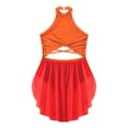 thumbnail image 5 of iiniim Girls Lyrical Dance Ballet Dress Gymnastics Leotard Latin Jazz Stage Performance Fluorescent Orange 8, 5 of 7