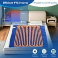 thumbnail image 5 of Costway 50'' x 60'' Heated Blanket Throw Reversible Flannel & Faux Shearling Blanket Blue, 5 of 10