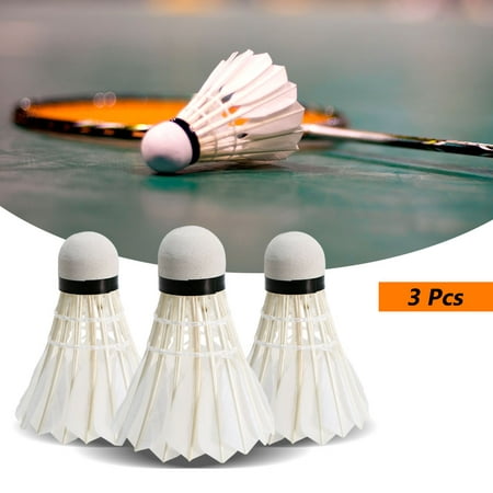 3Pcs LED Badminton Shuttlecocks Duck Feather Dark Night Glow Birdies Lighting for Indoor Sports