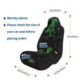thumbnail image 4 of Naloa Space Dino Cartoon Black Car Seat Covers 2PCs Front Car Seat Covers Universal fit for Most Cars SUVs and Trucks - 1, 4 of 5