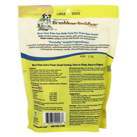 Ark Naturals Breathless Brushless Toothpaste for Large Dog - 18oz