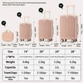 thumbnail image 6 of 4pcs Travel Luggage Set With Cup Holder suitcase set with usb port TSA Lock ABS+PC Material Suitcase, 6 of 11