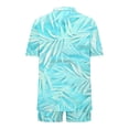 thumbnail image 4 of Gamivast Vacation Outfits for Women 2 Piece Tropical Leaf Print Kimono & Shorts Summer Sets Boho Open Front Cardigan Cover Up Beach Wear Suits, 4 of 5