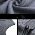 thumbnail image 4 of NTACZA V Neck Sweater for Men Gray Button Down Sleeveless Sweater Cardigan Cozy Plaid with Pocket Vests Jumpers for Men L, 4 of 5