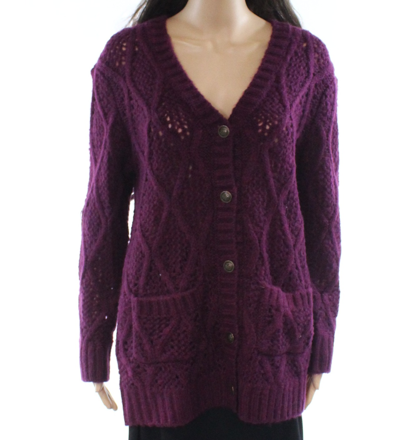 WAYF Women's Cardigan VNeck ButtonUp Sweater XS