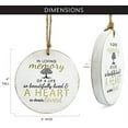 thumbnail image 5 of AuldHome Round Memorial Christmas Ornaments (3-Pack); Wooden Vintage Whitewash Style Tree of Life Decorations, 5 of 7