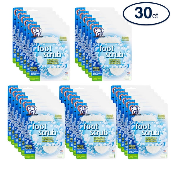 HartFelt Foot Exfoliating Sponge | Chemical-Free Foot Scrubbers for Smooth & Soft Feet | Gentle Sponge Pad for Callus Removal, Dead Skin & Cleansing | Made in USA - 30 Count