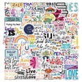 thumbnail image 1 of Pegatinas con cita motivacional, 100 unidades, coloridas palabras positivas, 1 of 2