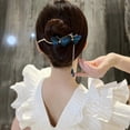 thumbnail image 6 of 2 Pieces Butterfly Embroidered Hair Clip Accessories Trend Fashion Bride, 6 of 8