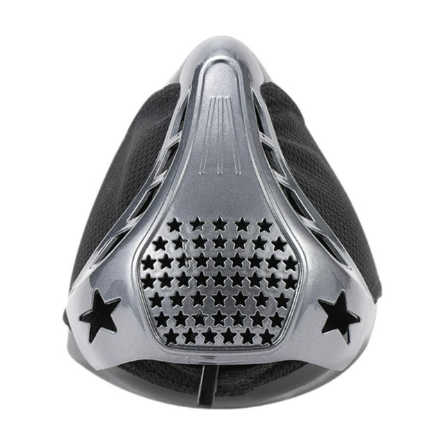 Máscara de ejercicio de la máscara de fitness de resistencia ajustable para el ciclismo Cardio Fitness Plata