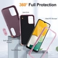 thumbnail image 2 of SaniMore for Samsung Galaxy A54 5G 6.4" 2023 Hybird Case, Rugged PC Back Shockproof TPU Shell Metal Hidden Kickstand Drop Resistant Anti-slip Heavy Duty Protective Case for Galaxy A54 5G, Purple, 2 of 9