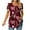 Red, variant on Njoeus Womens Tops, Black T Shirts Womens Round Neck Short Sleeve Tunics Shirt Floral Pleated Dressy Blouses Casual Loose Fitting Summer Tops S-XXL