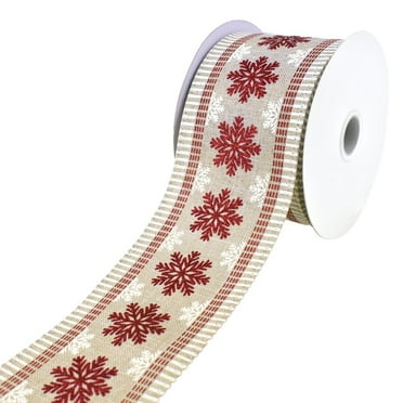 HOMEFORD Christmas Expandable Sparkle Tinsel Wired Ribbon, 2-1/2-inch ...