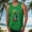 Green, variant on qelini Summer Tank Tops for Men Big and Tall Vest Top Crew Neck Sleeveless Vest Pineapple Print Cloths