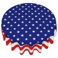 thumbnail image 2 of 4th of July Table Cover Round Tablecloth 60 Inch America Memorial Day 250 Years of Freedom 1776-2026 Patriotic Circular Table Cloth Machine Washable Waterproof Fabric(E), 2 of 9