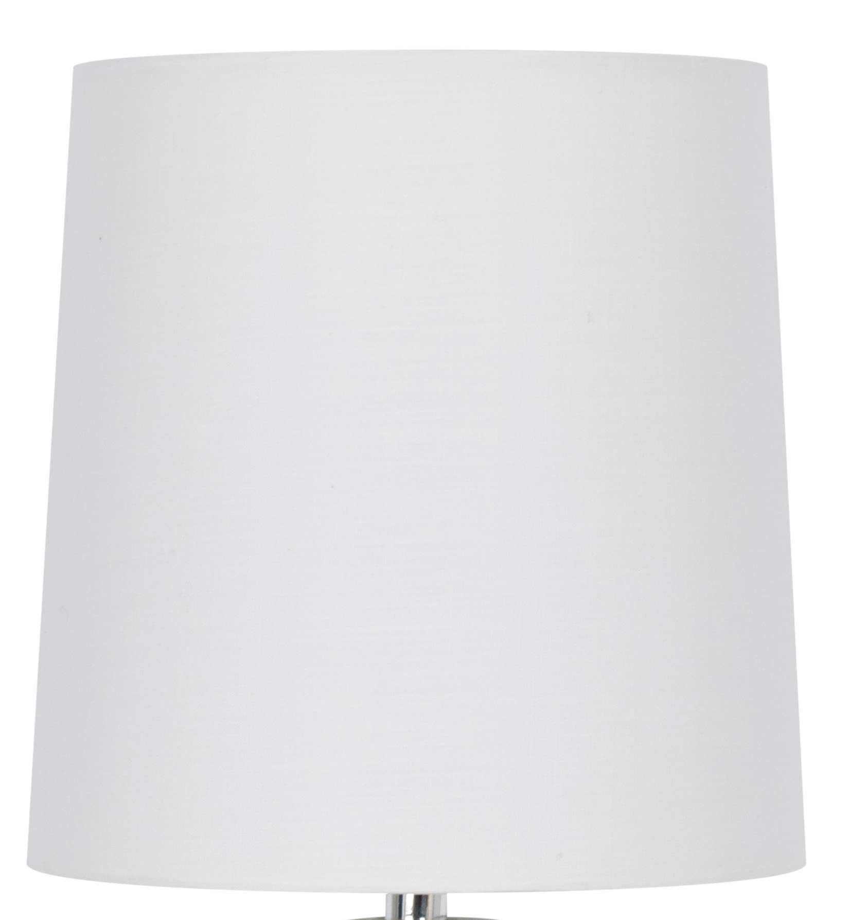 Mainstays Mini Clear Glass Table Lamp, White Shade, 12.75 in photo 3