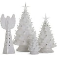 thumbnail image 7 of Milltown Merchants White Ceramic Christmas Tree - 15.5" Large, White Lights, 7 of 7