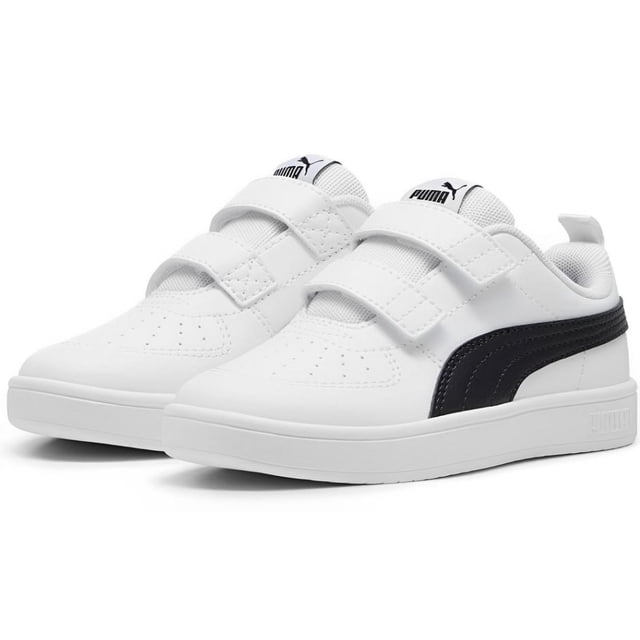 Tenis Puma Rickie V PS para Niños UNISEX 17 A 21.5. 391327-03 blanco 20