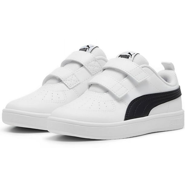 Tenis Puma Rickie V PS para Niños UNISEX 17 A 21.5. 391327-03 blanco 17.5