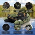 thumbnail image 6 of YYAo Inflatable Fishing Float Tube with Pump Storage Pockets and Fish Ruler, Fishing Boat-Green, 6 of 13