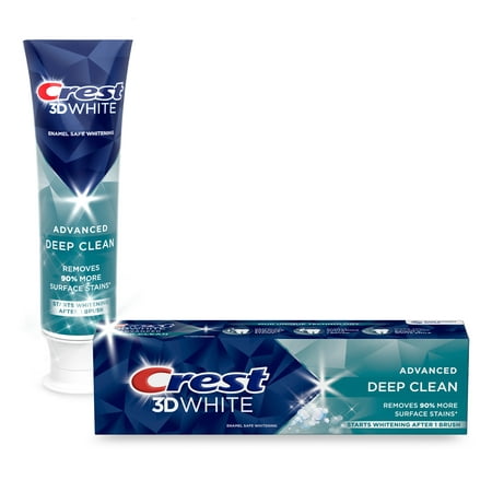 Crest 3D White Deep Clean, Teeth Whitening Toothpaste, 3.8 oz