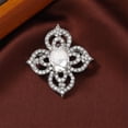 thumbnail image 4 of Antique Crystal Brooch Pin for Women Men Vintage Rhinestone Art Deco Flower Clover Boho Victorian Brooches Lapel Pins Elegant Dress Accessories Wedding Birthday Jewelry, 4 of 12