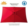 thumbnail image 3 of C-Hopetree Rectangular Outdoor Patio Market Table Umbrella with Tilt 6.5 x 10 ft, Red, 3 of 7