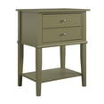 thumbnail image 5 of Desert Fields Eclectic Boho Accent Table with 2 Drawers, Olive Green, 5 of 9
