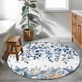 thumbnail image 3 of Round Rugs 3Ft, Blue Coastal Starfish Round Area Rug Washable Indoor Throw Carpet, Beach Nautical Shell Eucalyptus Summer Small Non Slip Circle Rug for Bedroom Living Room Home Decor Aesthetic, 3 of 8