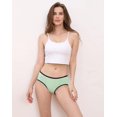 thumbnail image 2 of Women's Mid Rise Tagless Plain Color Full Coverage Cotton Hipster Panties 6-Pack(Spun Sugar,Large), 2 of 6