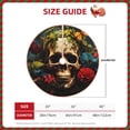 thumbnail image 3 of KLL Butterfly Flower Plant Skull Christmas Tree Skirt 36" ,Party Decorations Farmhouse for Christmas Decorations Holiday Party, 3 of 6