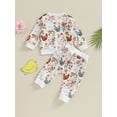 thumbnail image 5 of Autumn Toddler Baby Girl Fall Clothes Set 6M 12M 18M 24M 3Y Flower Print Long Sleeve Tops Elastic Waist Pants Outfit Clothes, 5 of 10