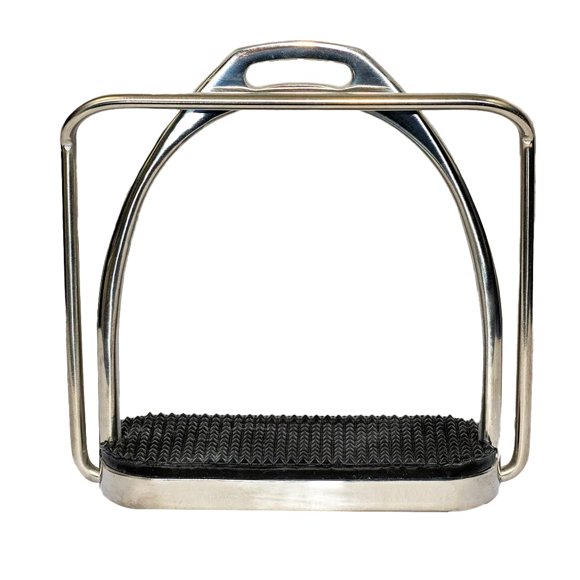 Estribo de montaje TuffRider de aluminio, 11,4 cm, níquel