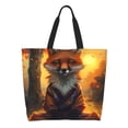 thumbnail image 1 of Fotbe Sunset Maple Tree Fox Bolsa Tote Estética de Lona con Estampado para Mujer - Bolsa Reutilizable de Hombro Casual para Vacaciones, Compras, Trabajo y Gimnasio, 1 of 8