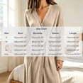 thumbnail image 3 of Sofwtay Women's Ribbed Knit Wrap Bath Robe Long Sleeve Maxi House Robe with Self‑Tie Belt Dual Patch Pockets for Lounging, 3 of 7