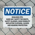 thumbnail image 5 of (2 Pack) Required PPE Hard Hat Safety Toe Boots OSHA Notice Sign 14 Inch X 10 Inch Indoor / Outdoor Rust-Free Aluminum Metal Signs for Workplace, Workshop, and Construction Site, Made, 5 of 8