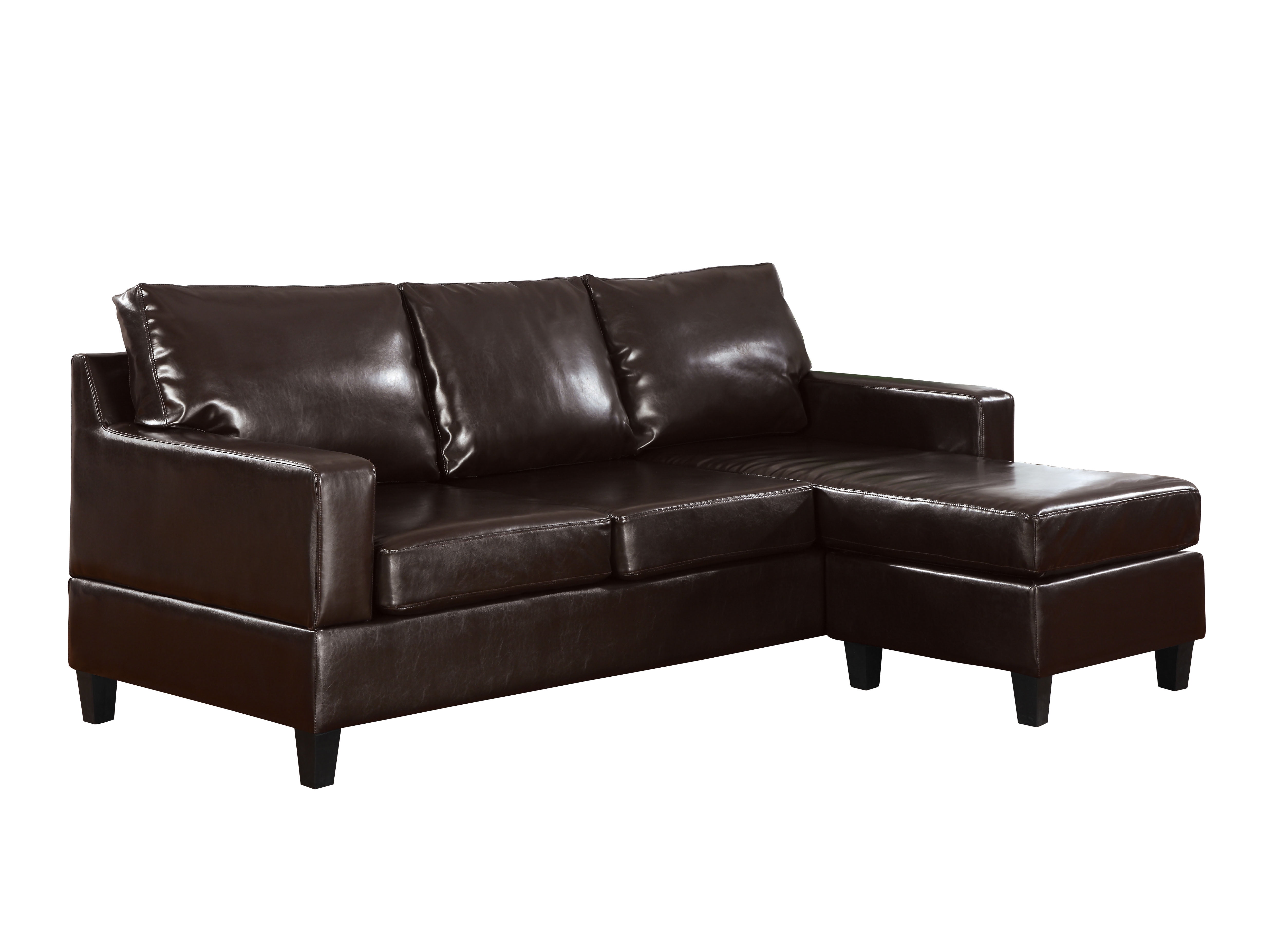 ACME Vogue II Reversible Sectional Sofa in Espresso Bonded Leather