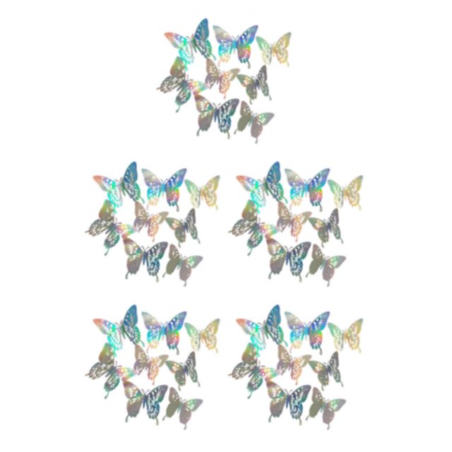Transemion Glitter And Exquisite Stickers For Amazing Home Decor With Butterflies Various LK12 Colorful 5Set