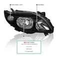 thumbnail image 3 of Spec-D Tuning JDM Black Headlights Compatible with 2009-2010 Toyota Corolla L+R Pair Head Light Lamp Assembly, 3 of 6