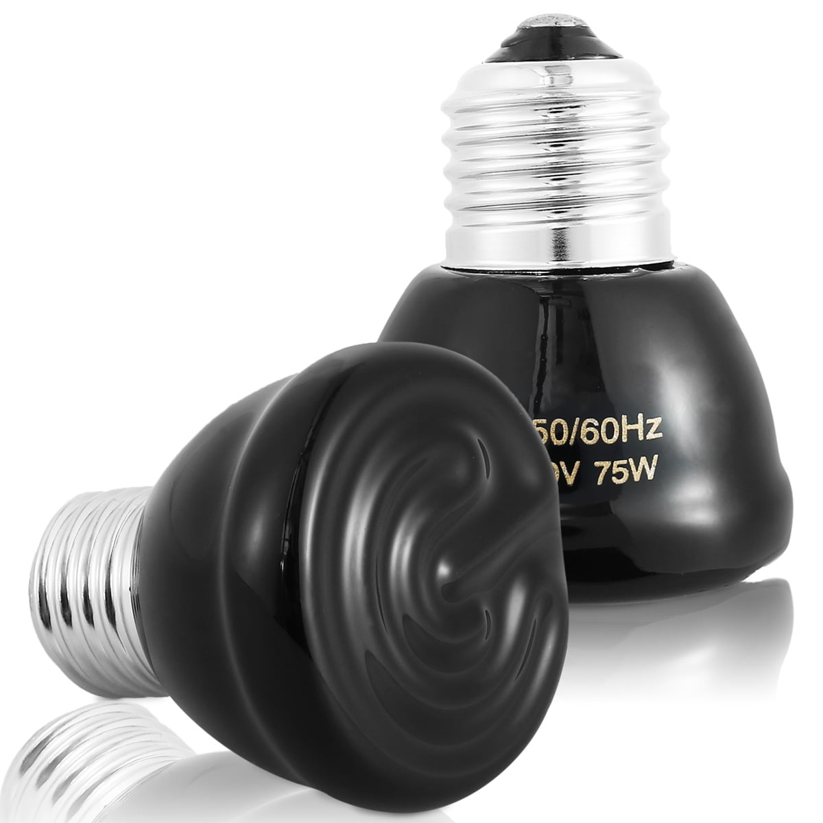 Sutowe Ceramic Heat Lamp 2pcs Reptile Heat Bulb with No Light Chicken