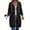 #Black, variant on DPTALR Women's Long Fleece Zip Up Hoodie Jacket，Travel Oversized Tunic Sweatshirt with Pockets,Black,Size XXL