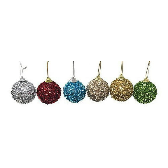 AK Trading Christmas Ball Ornaments 3D Shatterproof Christmas Decorations Tree Balls for Party Decoration, Christmas Tree Decoration, Small 1.5 Inches