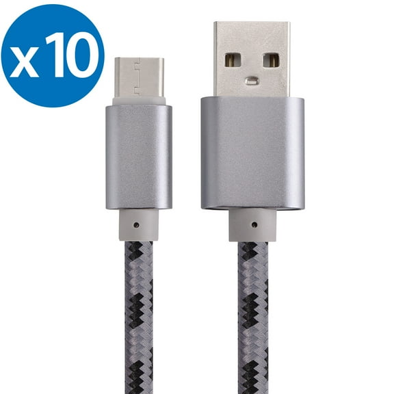 10x 3FT USB Type C Cable Fast Charging Cable USB-C Type-C 3.1 Data Sync Charger Cable Cord For Samsung Galaxy S9 S9  Galaxy S8 S8 Plus Nexus 5X 6P OnePlus 2 3 LG G5 G6 V20 HTC M10 Google Pixel XL